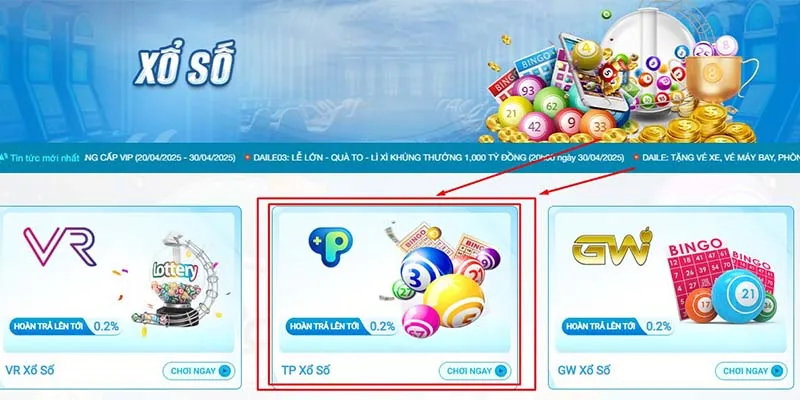 Thông tin giới thiệu sảnh giải trí đổi thưởng xổ số TP